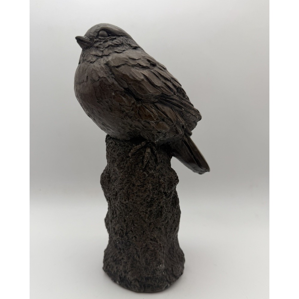 Firelight Studios Bird Sculpture 8" Sharon CT Cement Figurine Wildlife Decor
